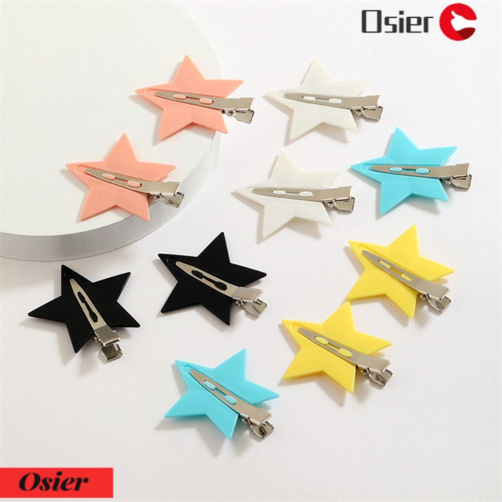 Kẹp Tóc Hình Ngôi Sao Bằng Kim Loại Phong Cách Hàn Quốc Đơn Giản OSIER1