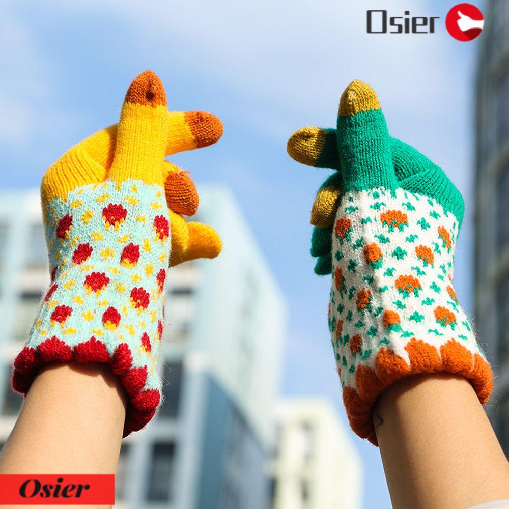 OSIER1 1 Găng Tay Dệt Kim Co Giãn Dùng Trượt Tuyết Ngoài Trời Vào Mùa Đông