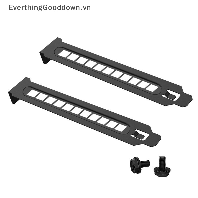 Everthinggooddown 10 Tấm Thông Gió Tản Nhiệt PCI Baffle PC Có Vít Tản Nhiệt Cho Khung Gầm Máy Tính