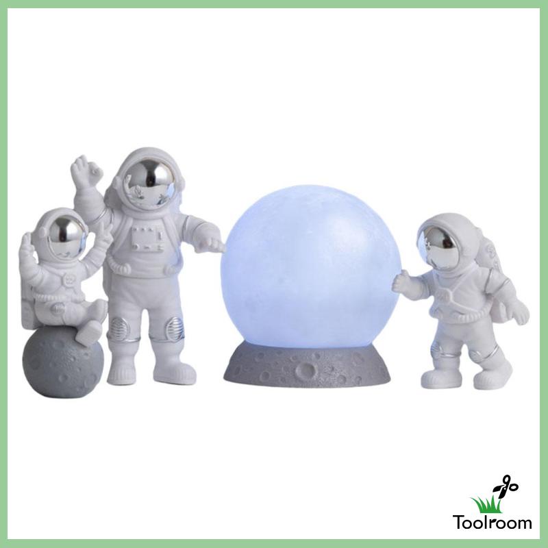 Mô Hình Phi Hành Gia Màu Vàng Kim Để Bàn Trang Trí Nhà Cửa DIY