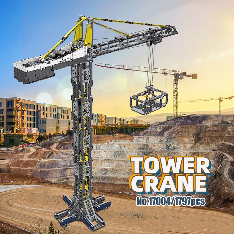 Đồ chơi Lắp ráp Mô hình MOULD KING 17004 Motor Control Tower Crane Building Block