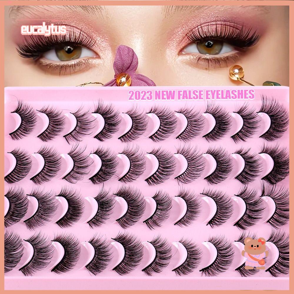 EUTUS Set 20 Cặp Lông Mi Giả Siêu Mềm Mịn 3D Dành Cho Nữ