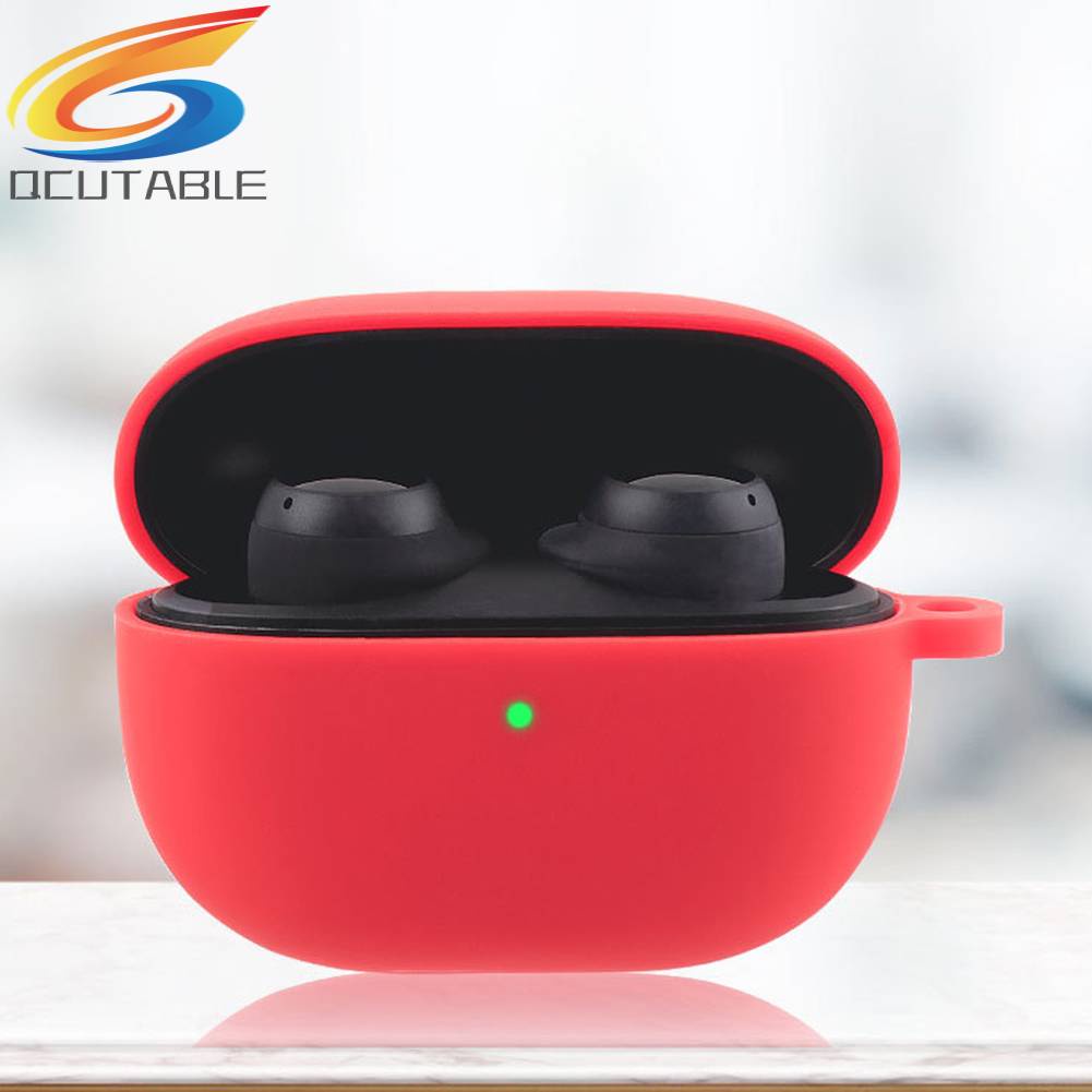 Vỏ Bảo Vệ Hộp Sạc Tai Nghe Redmi Buds 3 Lite Bằng Silicone Kèm Móc Tiện Lợi
