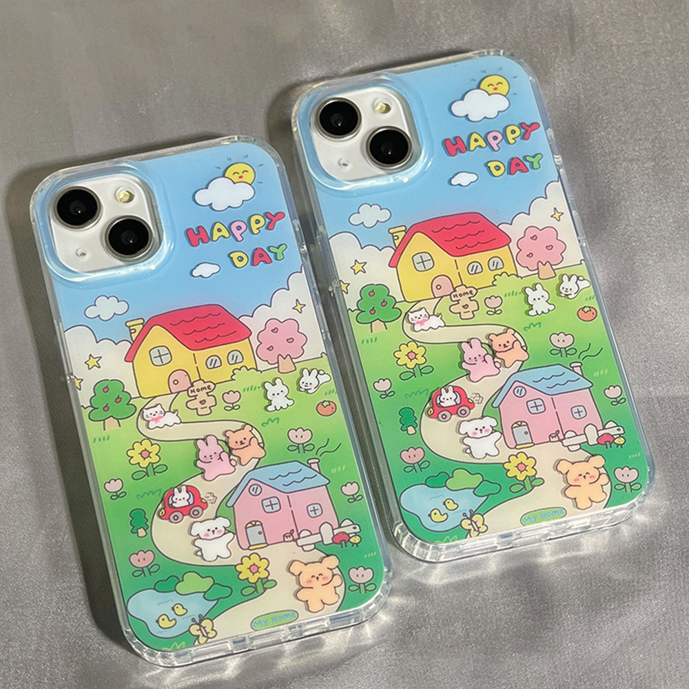 Ốp Điện Thoại TPU Mềm Chống Dấu Vân Tay Chống Rơi Họa Tiết Động Vật Dễ Thương Dành Cho IPhone 11 12 13 14 Pro Max