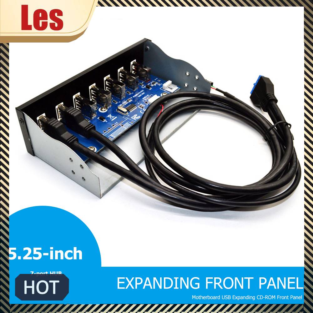 Hub 5.25 inch HUB 19 Pin Sang 2 USB 3.0 + 4 USB 2.0 + BC1.2