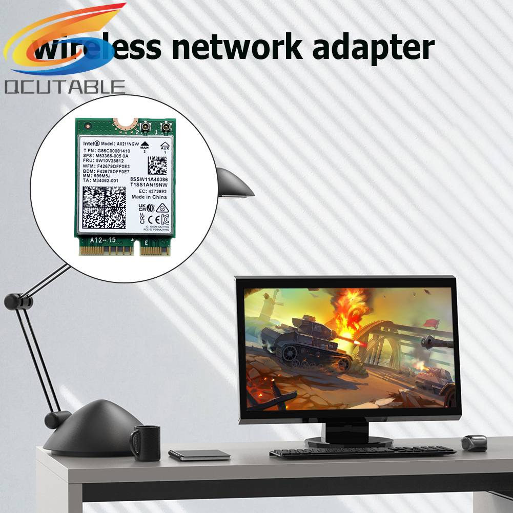 Thẻ Mạng Không Dây 2.4GHz / 5GHz WIFI6E Băng Tần Kép 3000Mbps Cho Laptop