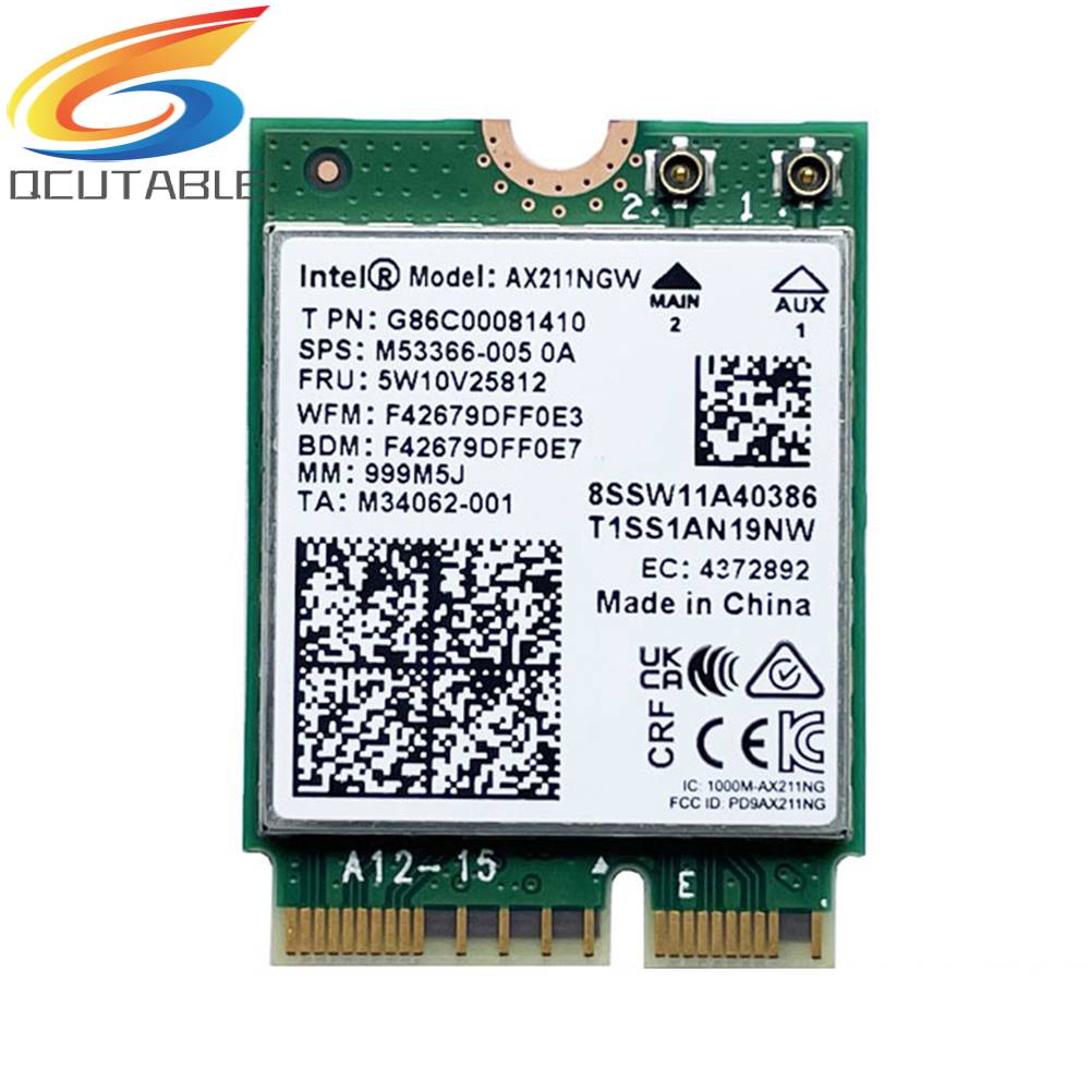 Thẻ Mạng Không Dây 2.4GHz / 5GHz WIFI6E Băng Tần Kép 3000Mbps Cho Laptop