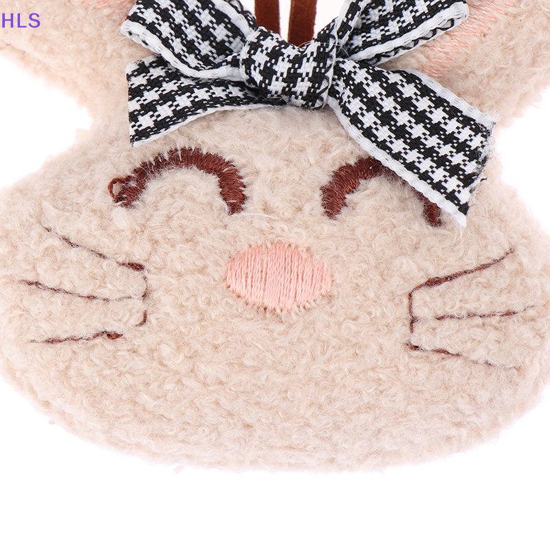 [HLS] Móc Khóa Hình Thỏ Bông Dễ Thương Có Thẻ Tên Cho Ba Lô Đi Học Trẻ Em