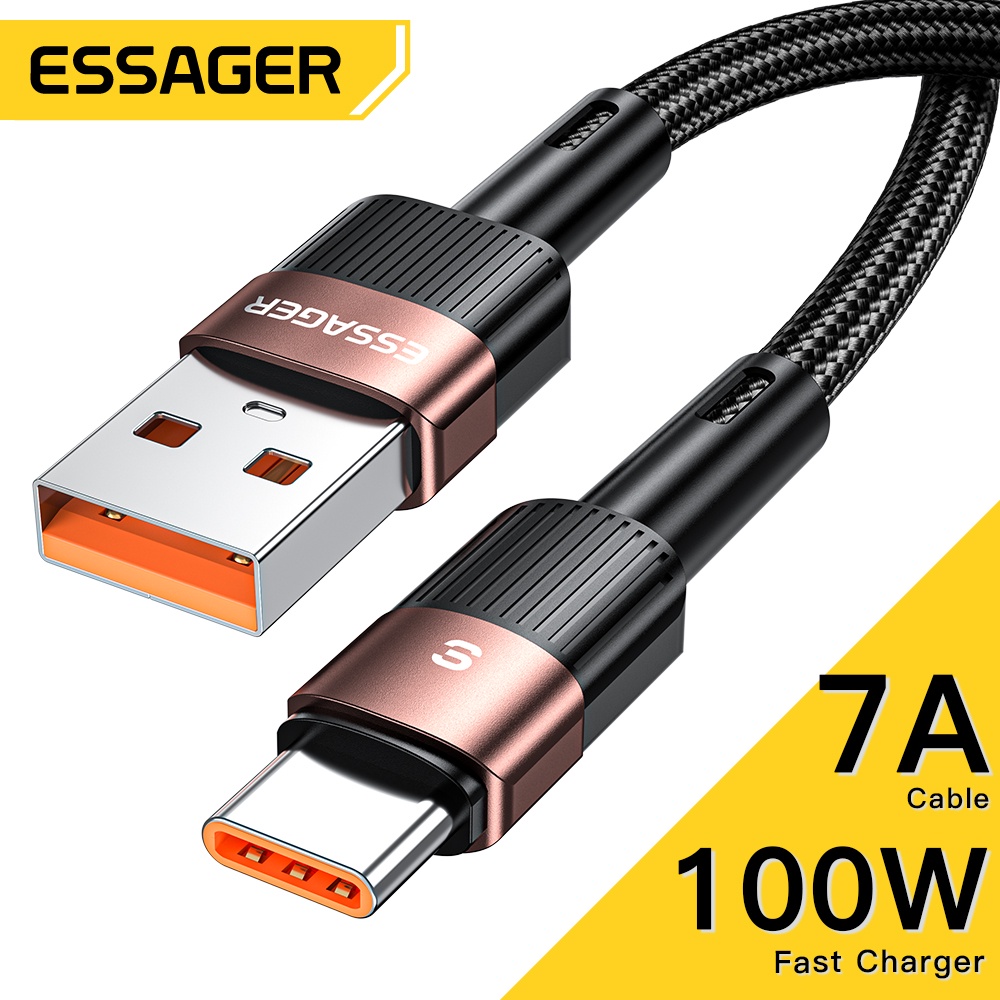 Essager Dây Cáp Sạc Nhanh USB Loại C 7A Cho Realme Huawei P30 Pro 66W