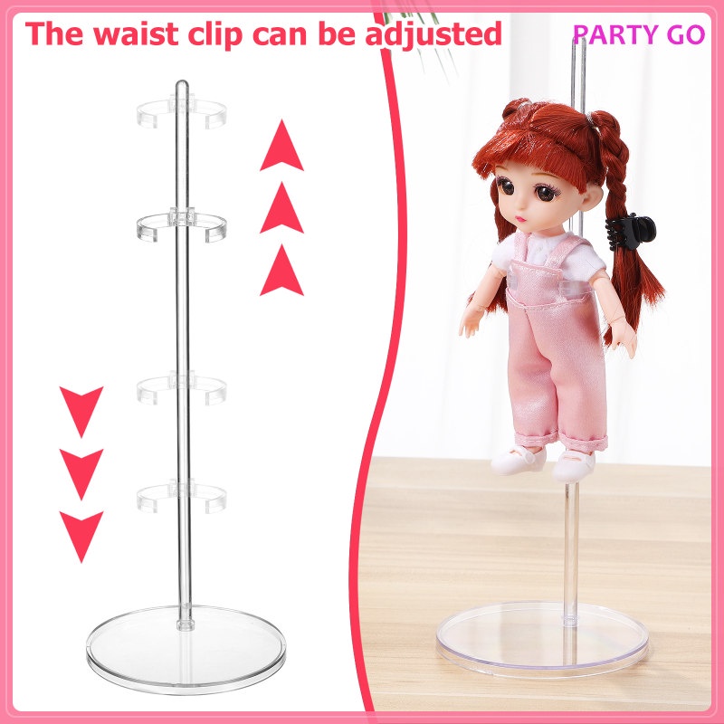 Set 12 Giá Đỡ Búp Bê Mini Trong Suốt Có Thể Điều Chỉnh