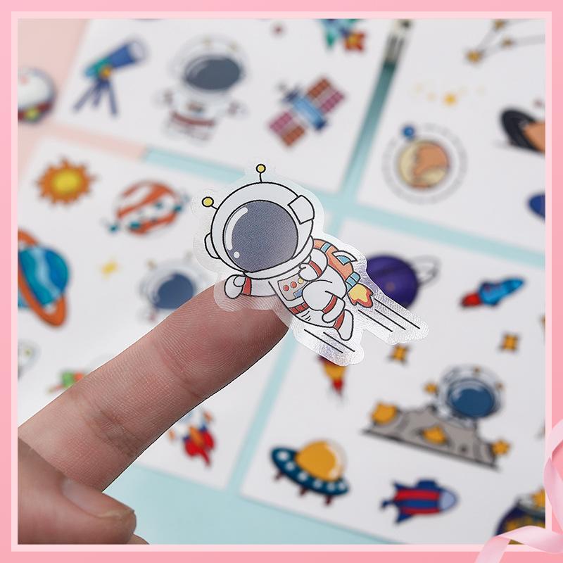 Sticker Dán Trang Trí Sổ Tay Chống Thấm Nước Hình Phi Hành Gia Hoạt Hình Dễ Thương