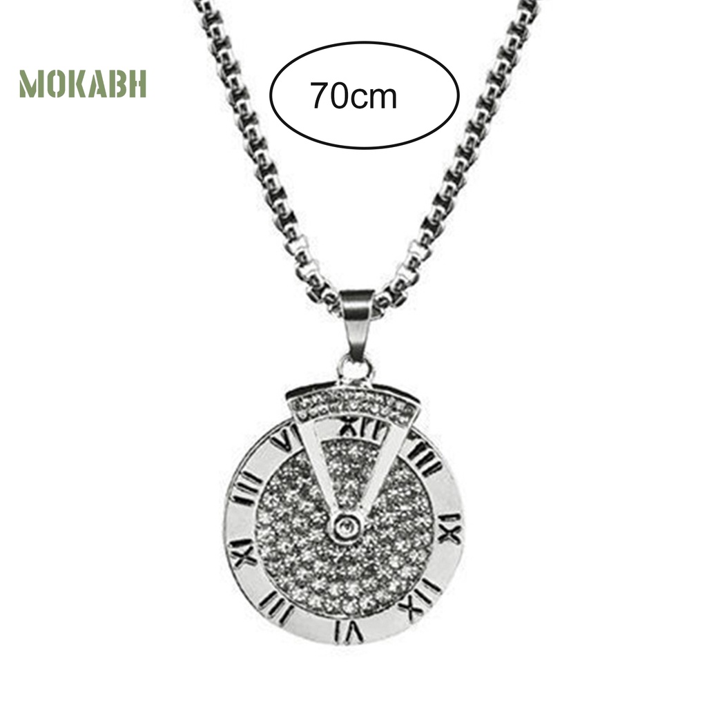 Vòng cổ Mặt Đồng Hồ Xoay Được Không Gây Dị Ứng Phong Cách Hip Hop Thời Trang Cho Nam Và Nữ