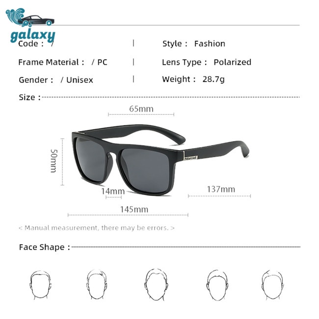 Galaxy Kính Mát Phân Cực Chống Tia Uv 12 Màu Tùy Chọn