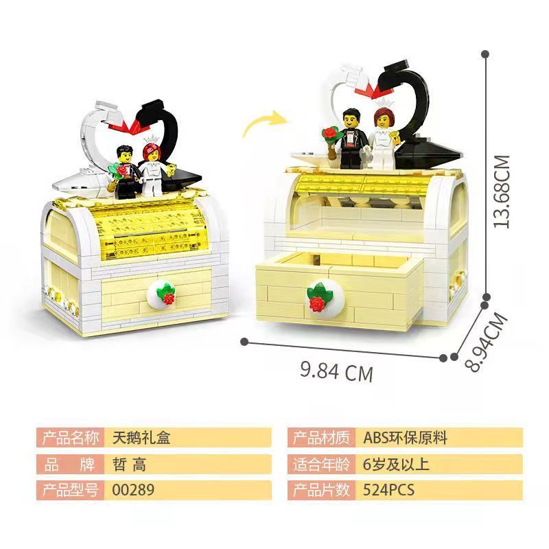 Bộ Đồ Chơi Lắp Ráp Lego Hộp Đựng Trang Sức Hình Chú Mèo Dễ Thương Cho Bé