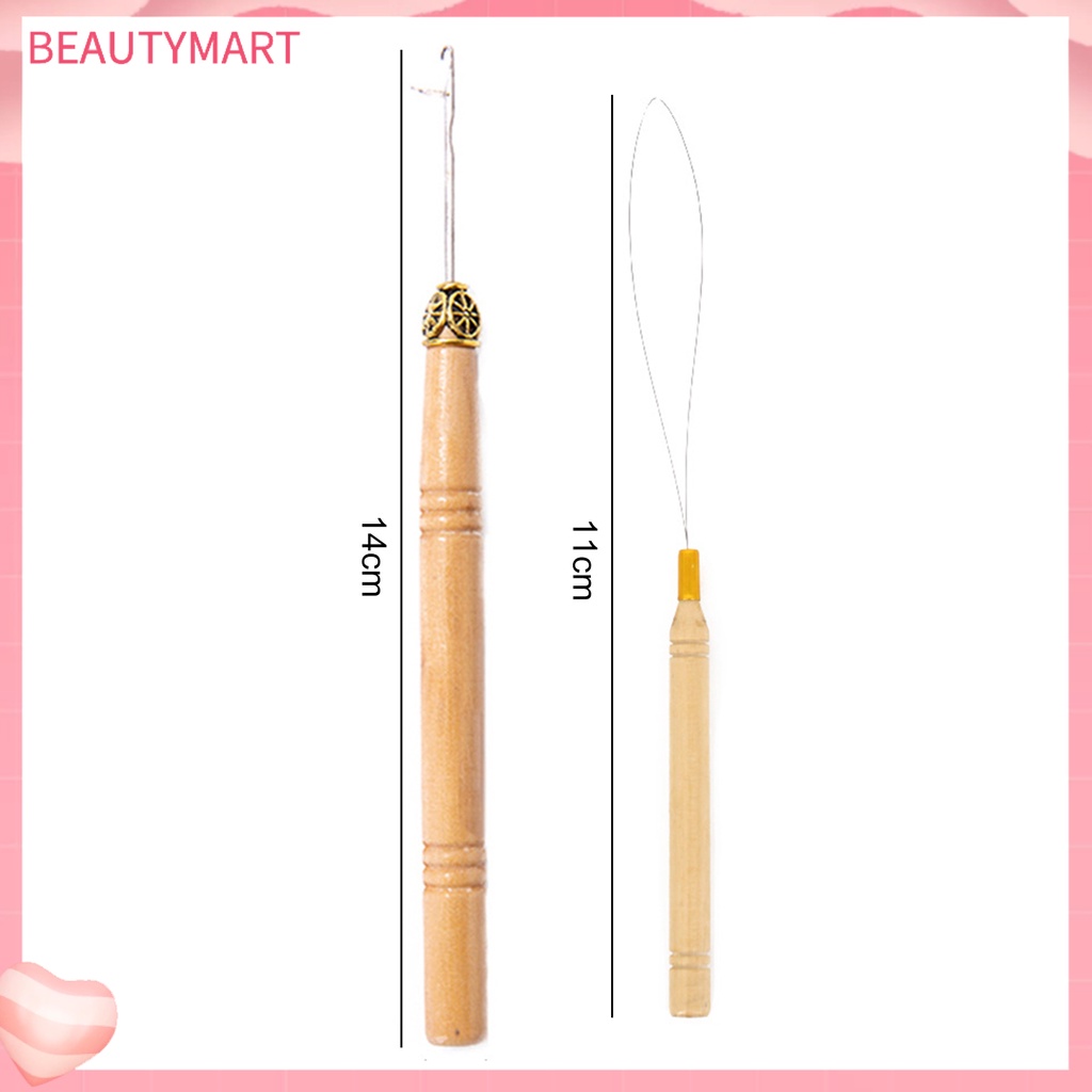 1 Bộ Dụng Cụ Kim Móc Kẹp Tóc Đuôi Chuột DIY Kháng Nhiệt 12 Màu Tùy Chọn