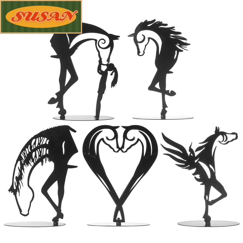 SUSANS Tượng Ngựa Kim Loại Trang Trí Sân Vườn