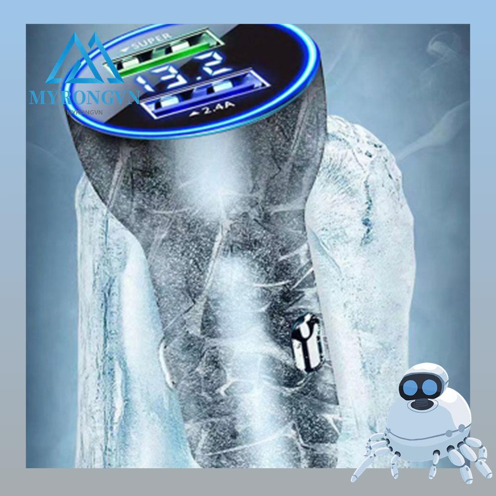 MYRONGVN Ổ Cắm Sạc Nhanh Cho Xe Hơi Với Màn Hình LED Hiển Thị