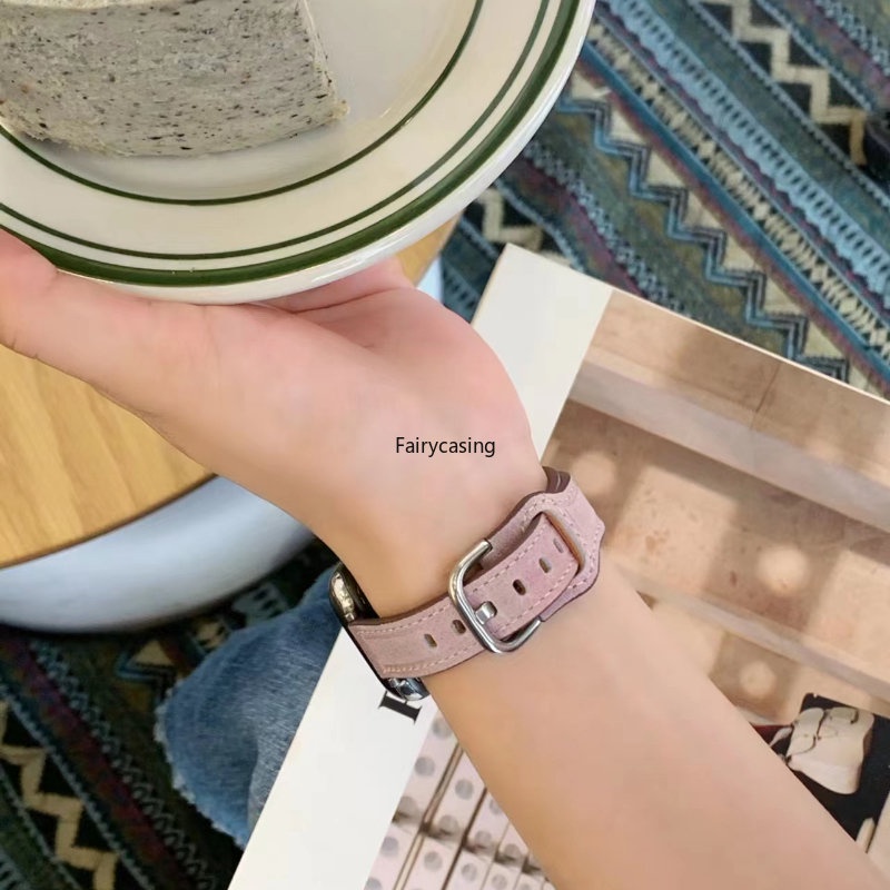 Dây Da Thay Thế Siêu Mỏng Cho iWatch Series 8 Se 7 6 5 4 3 44mm 40mm 41mm 45mm 42mm 38mm 49mm Ultra