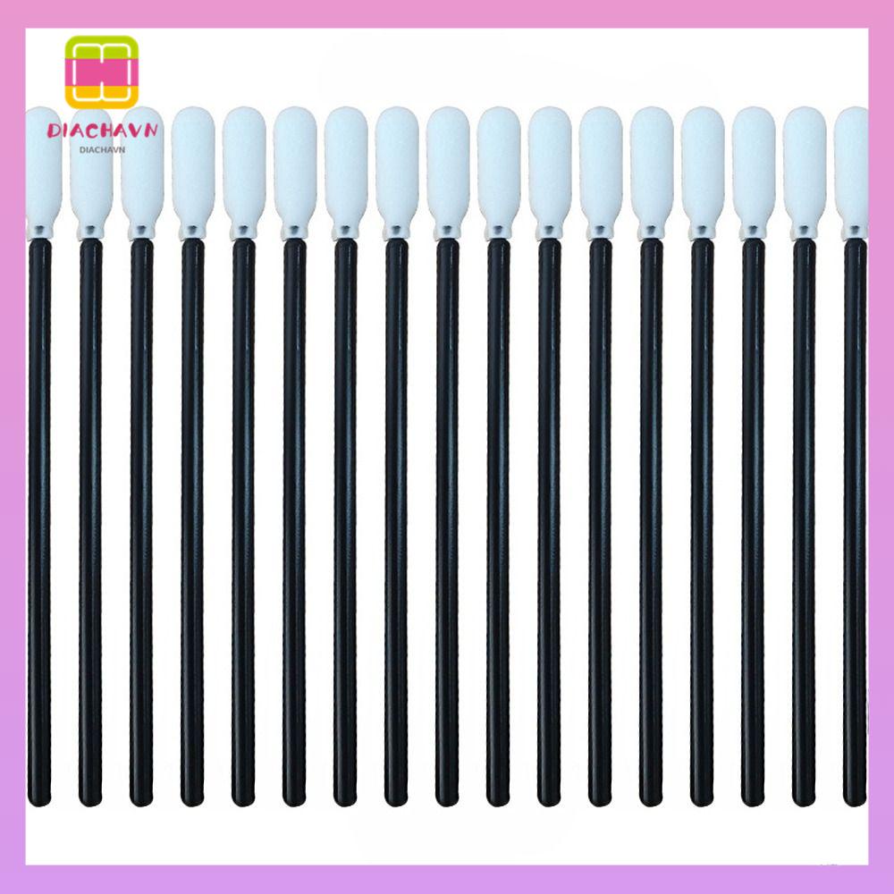 Set 200 Tăm Bông Vệ Sinh Bằng Xốp Đen Tay Cầm PP 4.56 '' 116mm Cho Máy In Inkjet