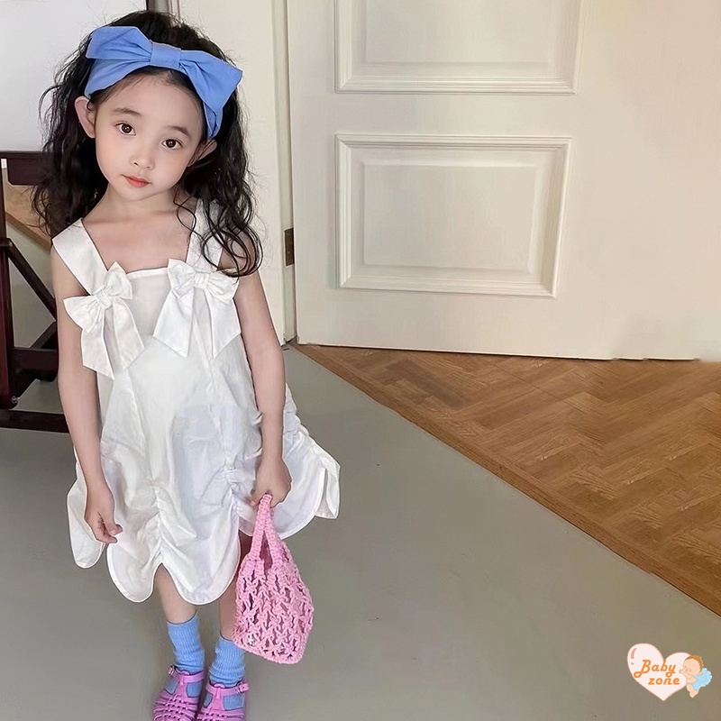 Bộ Khung Đồ Chơi Cho Bé❤Đầm Công Chúa Hai Dây Dài Đến Đầu Gối Bằng Vải Cotton Thời Trang Ngọt Ngào Cho Bé Gái