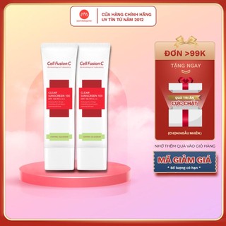 Kem chống nắng Cell Fusion C Clear Sunscreen 100 SPF48/PA+++ kiểm soát dầu và nhờn mụn - 50ml