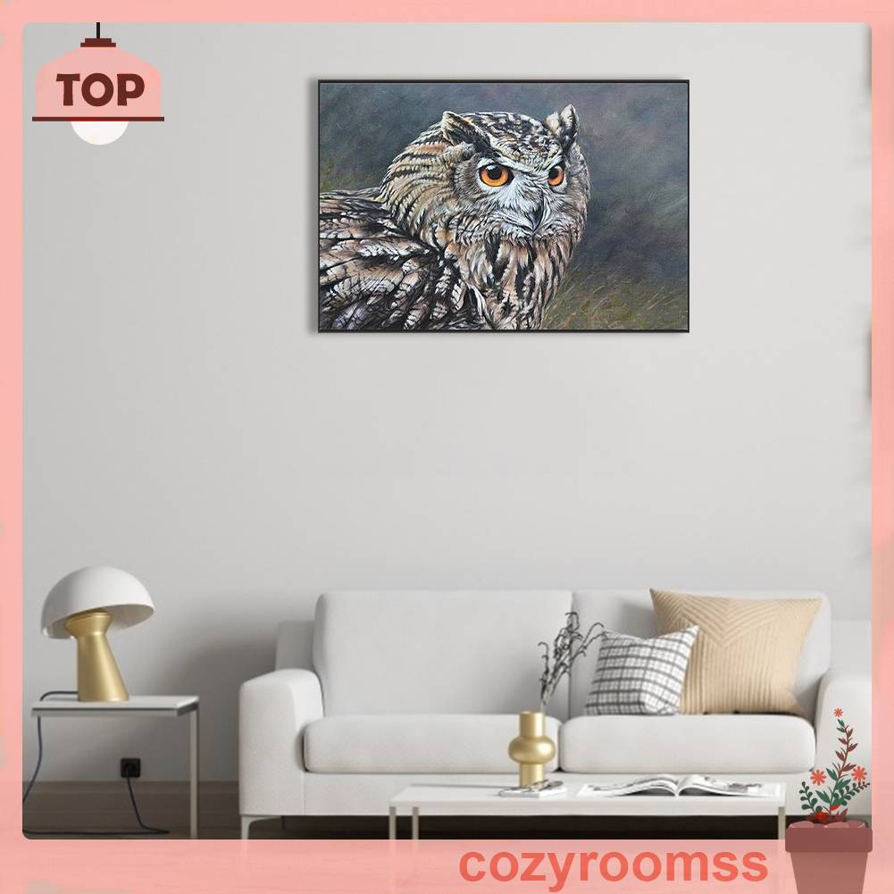 Tranh Đính Đá Kim Cương Toàn Bộ 5D DIY Hình Vẽ Con Cú