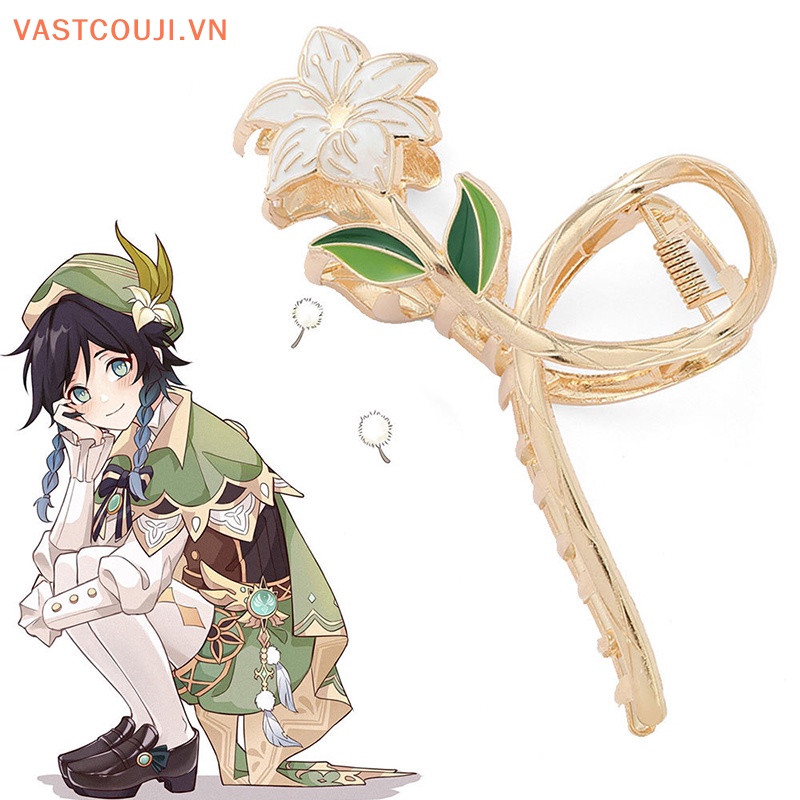 Kẹp Tóc Kim Loại Hình Hoa Lily / Cá Mập Thời Trang Cho Nữ