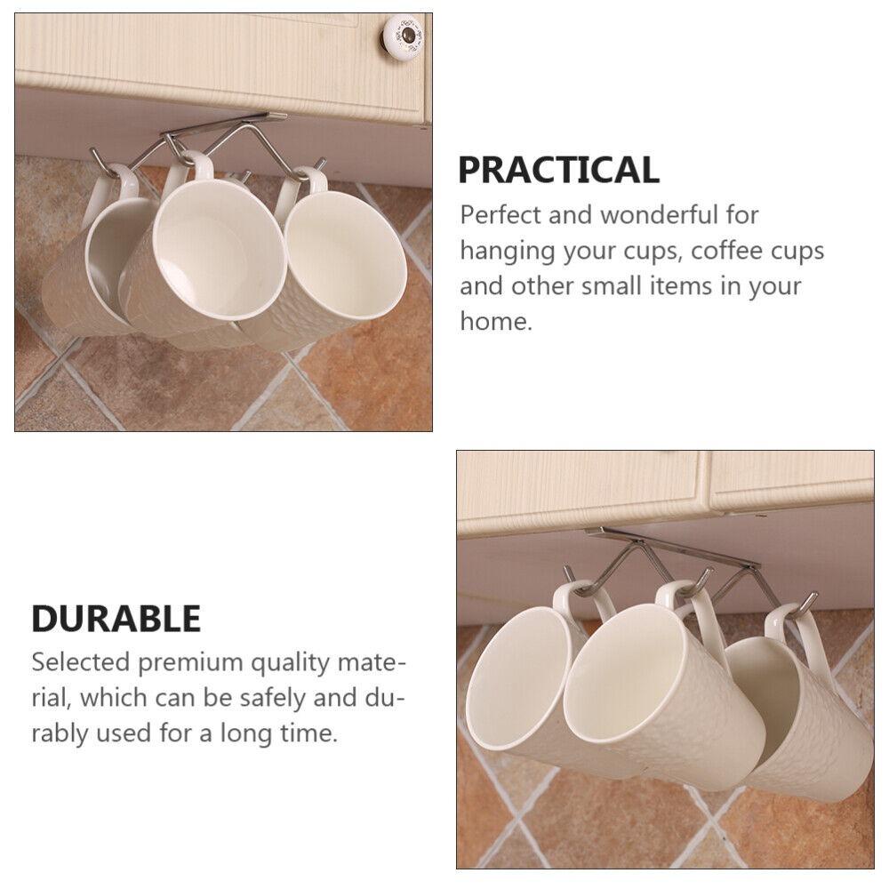 UUMIR Giá Treo Đồ Dùng Nhà Bếp 4 Móc Màu Đen / Bạc Kích Thước 15cm Tiện Dụng