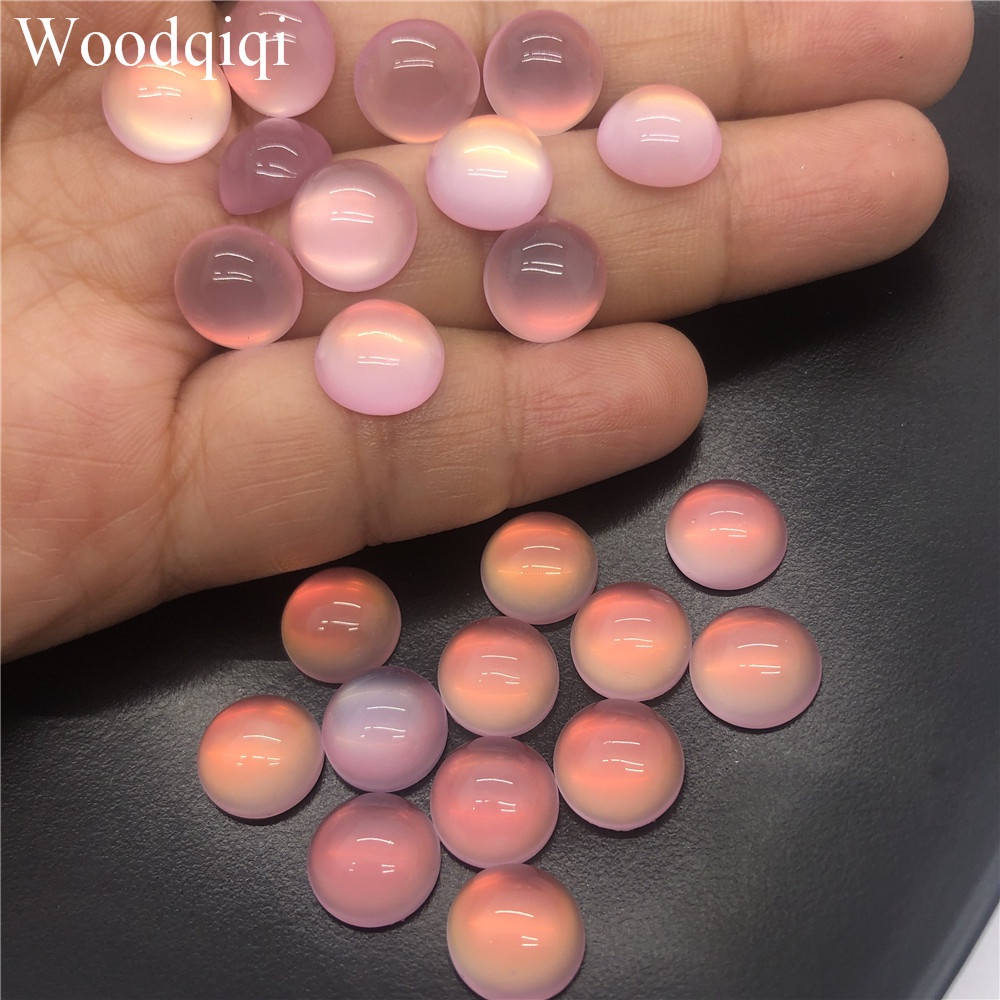 Set 50 Hạt Nhựa Mắt Mèo 6mm / 10mm Nhiều Màu Sắc Dùng Làm Trang Sức Thủ Công