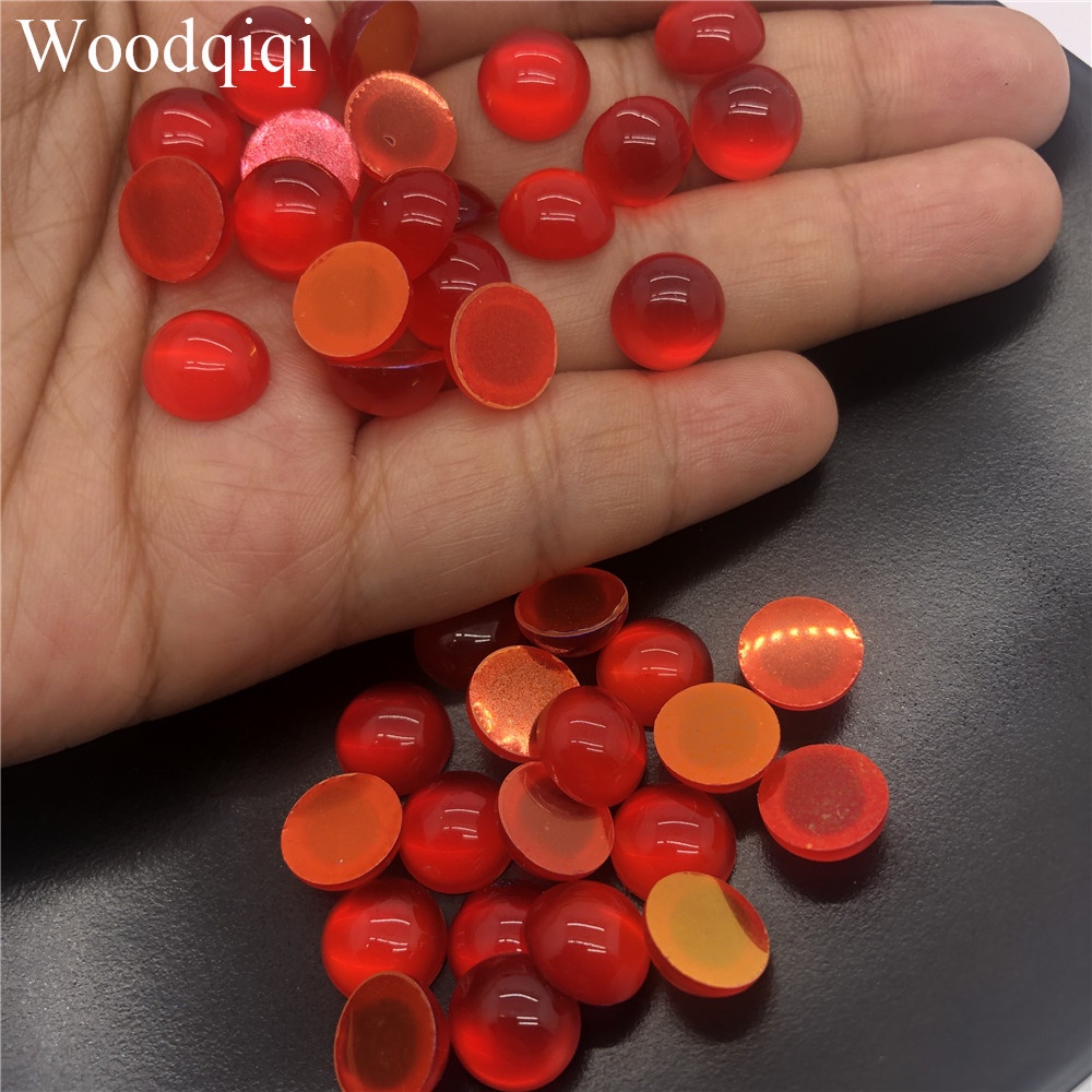 Set 50 Hạt Nhựa Mắt Mèo 6mm / 10mm Nhiều Màu Sắc Dùng Làm Trang Sức Thủ Công