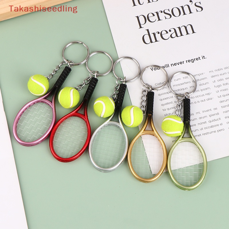 1 Móc Khóa Kim Loại Hình Quả Cầu Lông / Tennis / Cầu Lông Mini Dễ Thương