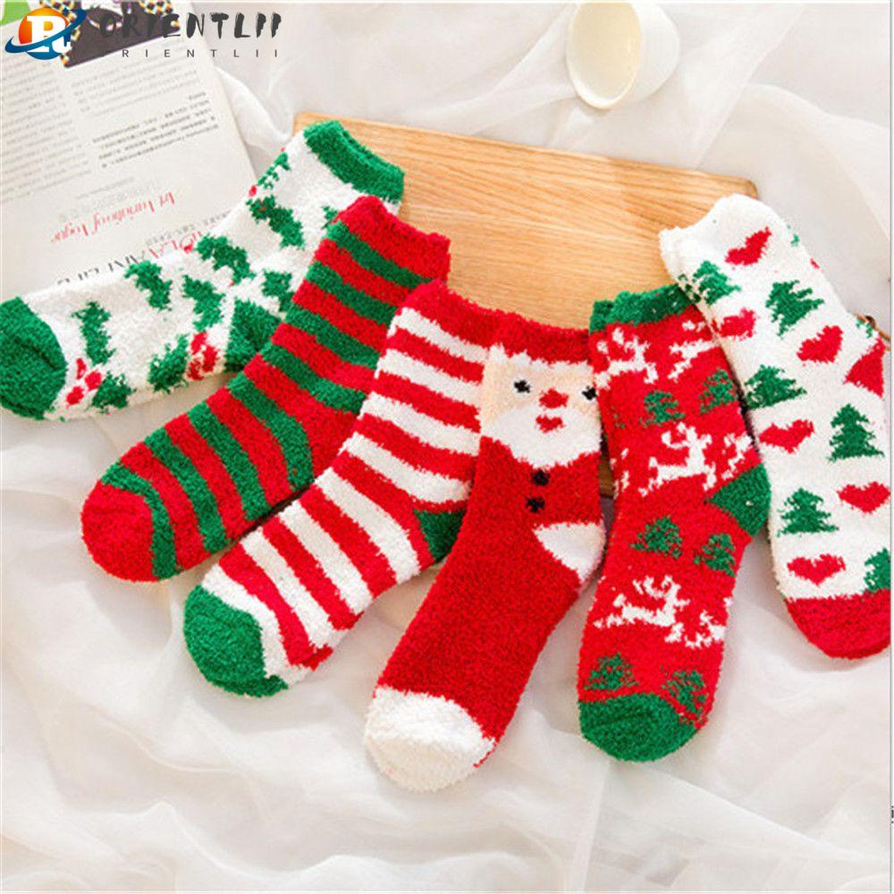 ORIENTLII 1 Đôi Tất Nữ Hoạ Tiết Giáng Sinh Dễ Thương