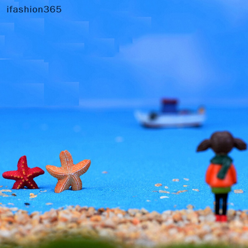 Set 2 Mô Hình Sao Biển Bằng Nhựa Resin Trang Trí Tiểu Cảnh DIY