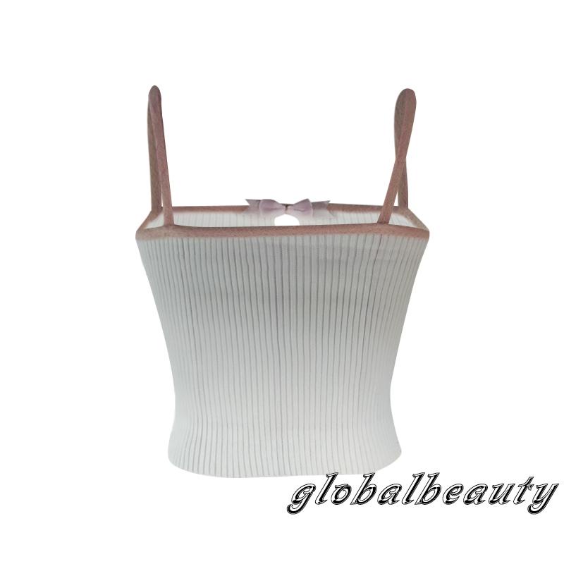 Áo Hai Dây Ôm Sát Đính Nơ Rỗng Thời Trang Mùa Hè Cho Nữ