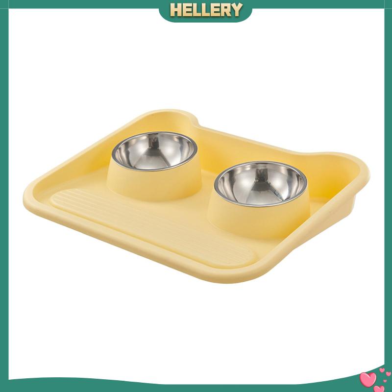 Bộ 2 Bát Đựng Thức Ăn / Nước Uống Bằng Thép Không Gỉ Tiện Dụng Cho Thú Cưng