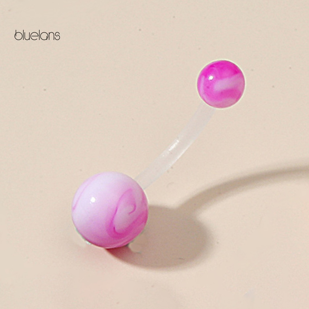 Khuyên Rốn Bằng Thép Y Tế Trong Suốt Họa Tiết Cẩm Thạch Thời Trang