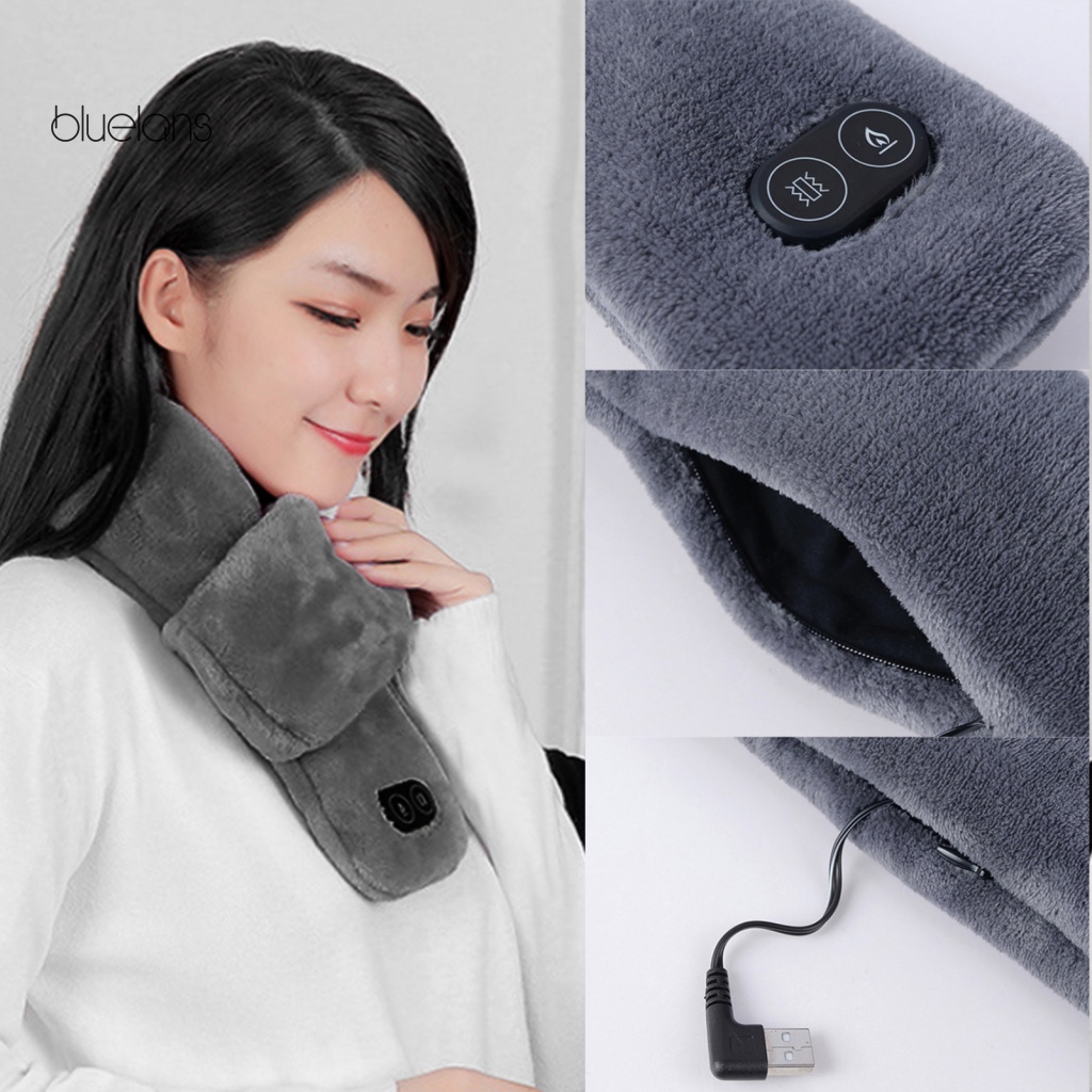 Khăn Choàng Cổ Sưởi Ấm Mát Xa Thông Minh Cho Nam Nữ Bluelans