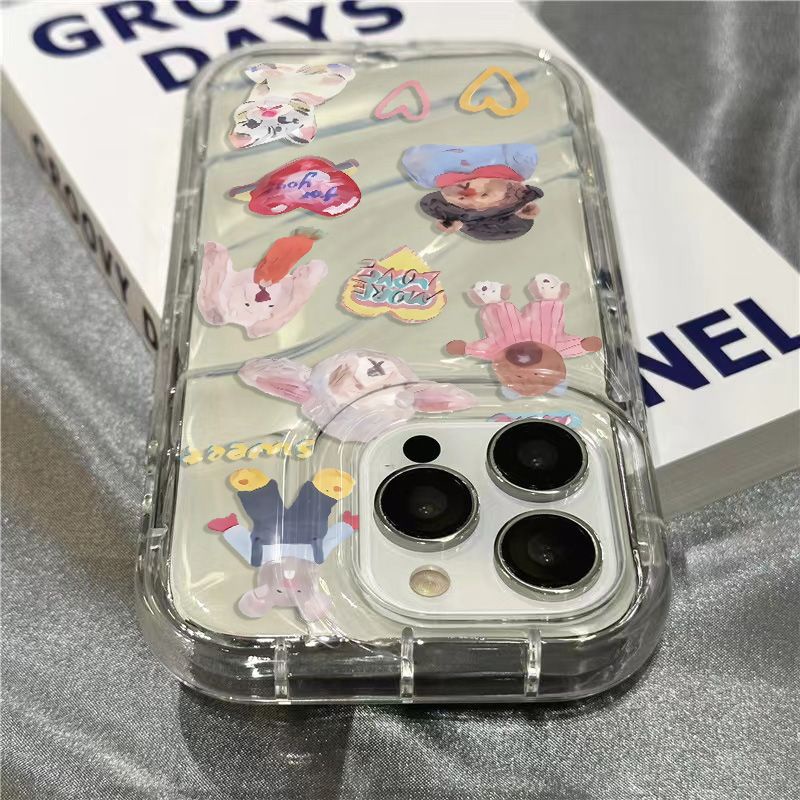 Ốp Điện Thoại Mềm Trong Suốt Họa Tiết Trái Tim / Động Vật Dễ Thương Cho Iphone 14Promax 11Sins Plus 8 xr 1312 7