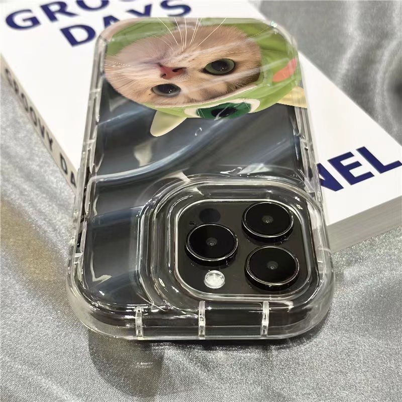 Ốp Điện Thoại Mềm Trong Suốt In Hình Mèo Hoạt Hình Dễ Thương Cho iPhone14promax 1312 / 11 7 / 8plus xr / sins YE3C