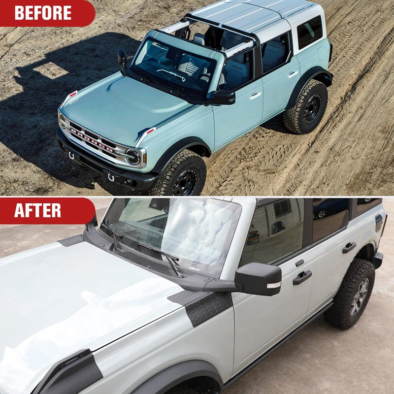 Khung Bảo Vệ Góc Cửa Xe Hơi Bằng ABS Màu Đen Chuyên Dụng Cho Ford Bronco 2021 2022 2023 2 / 4