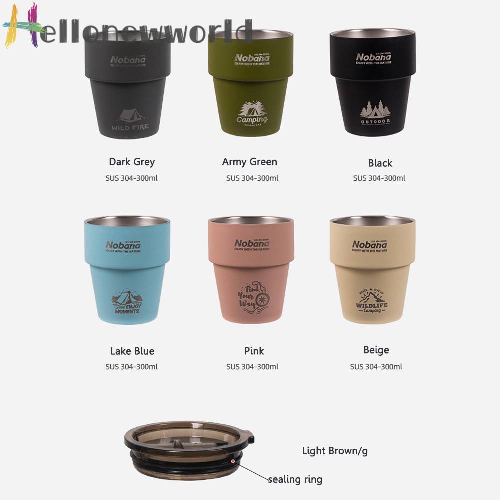 Cốc Uống Nước Cách Nhiệt Bằng Thép Không Gỉ Dung Tích 300ML