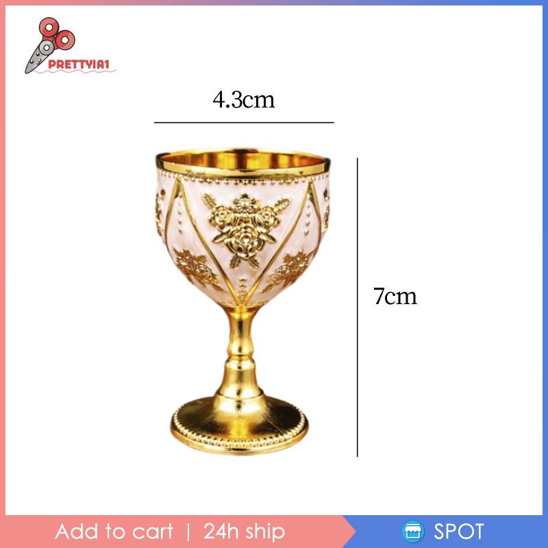 Cốc Uống Nước Mini 30ml Bằng Hợp Kim Phong Cách Châu Âu Cổ Điển