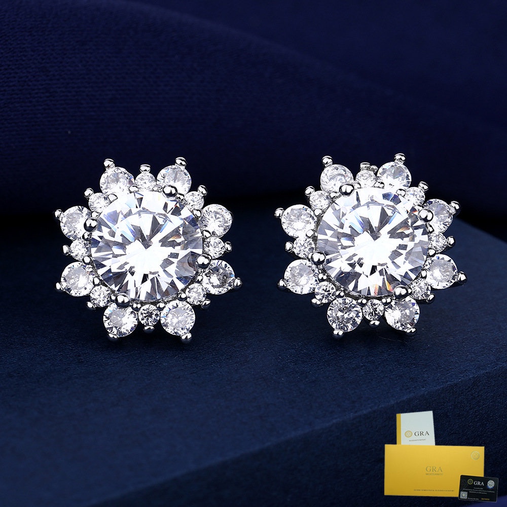 Bông Tai Hình Hoa Hướng Dương 2 Karat Thanh Lịch Thời Trang