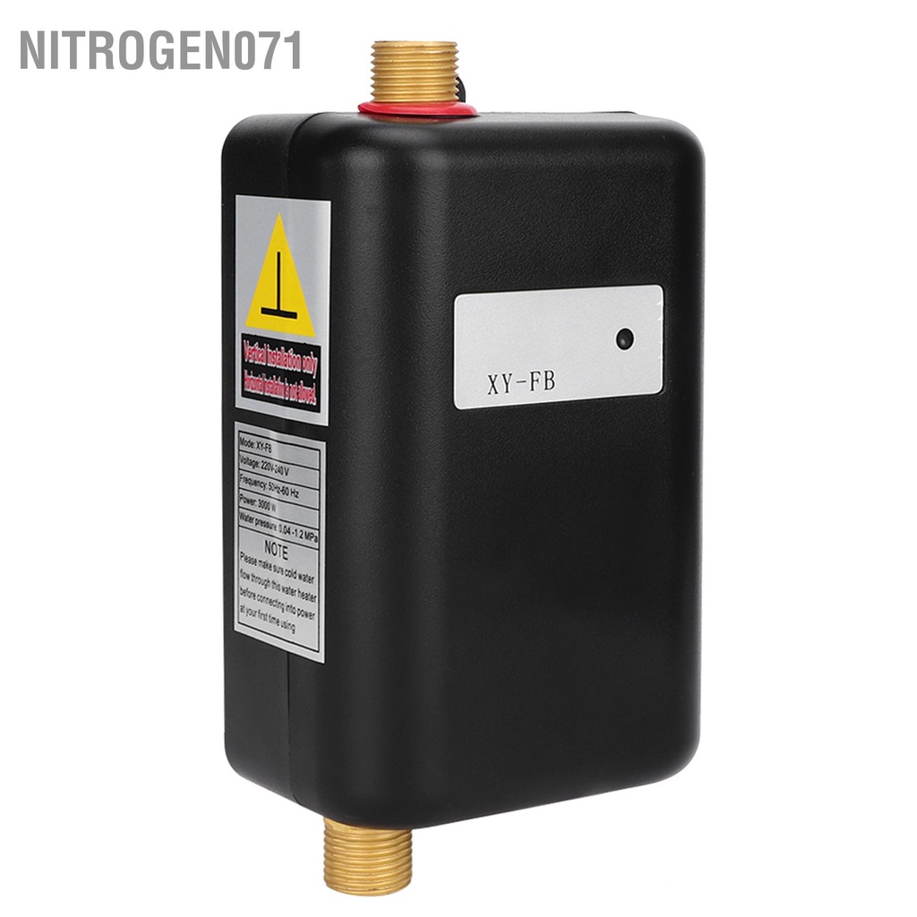 Nitrogen071  Máy Nước Nóng Mini Hộ Gia Đình Kép Điều Chỉnh Nhà Bếp Thông Minh Làm Nhanh Có Đèn Báo Đen