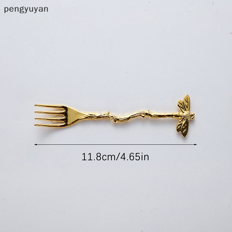 [pengyuyan] Nĩa Ăn Trái Cây / Bánh Ngọt Hình Chuồn Chuồn / Chuồn Chuồn Bằng Hợp Kim Cổ Điển [Mới]