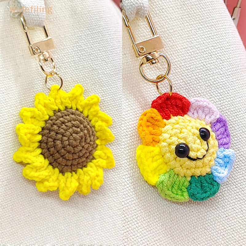 Móc Khóa Hình Hoa Hướng Dương Bằng Len Xinh Xắn