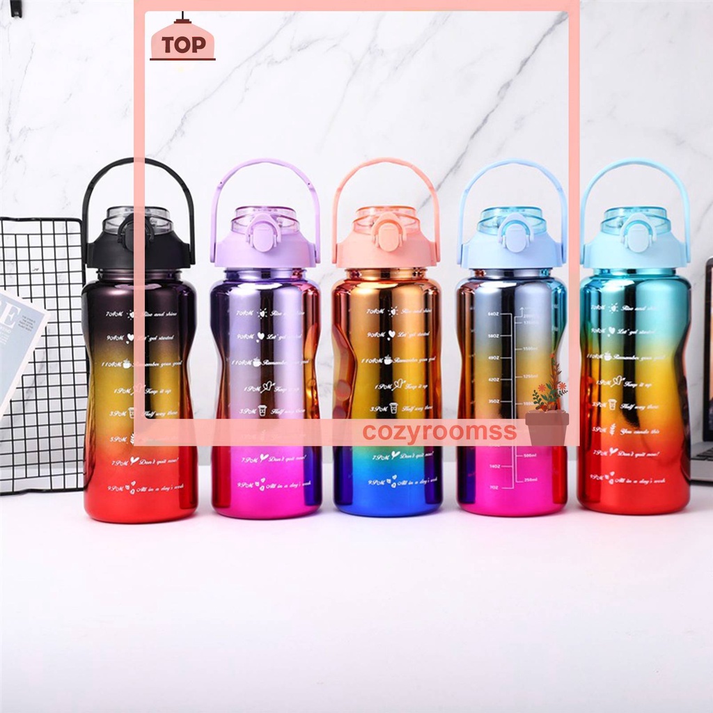 Bình Nước Thể Thao 280 + 900 + 2000ML Bằng Nhựa Có Ống Hút Tiện Dụng