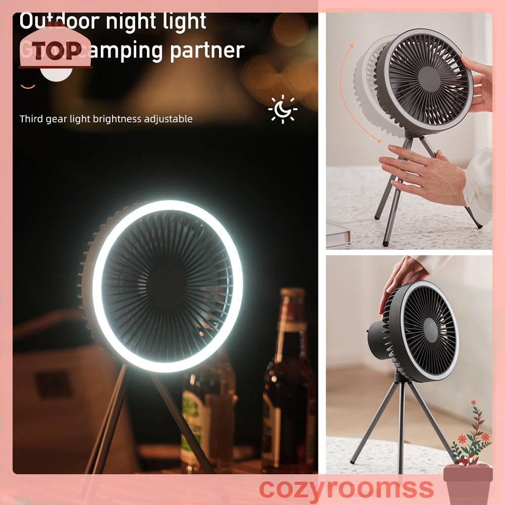 Quạt Làm Mát Để Bàn 3 Tốc Độ 10000mAh Cắm Trại Ngoài Trời
