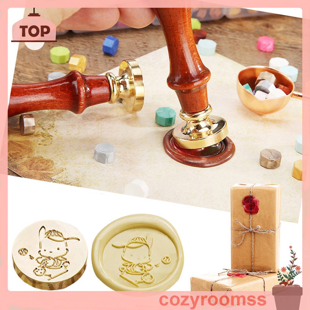 Con Dấu Hình Tròn Họa Tiết Động Vật Nhỏ Tự Trang Trí Thiệp Cưới