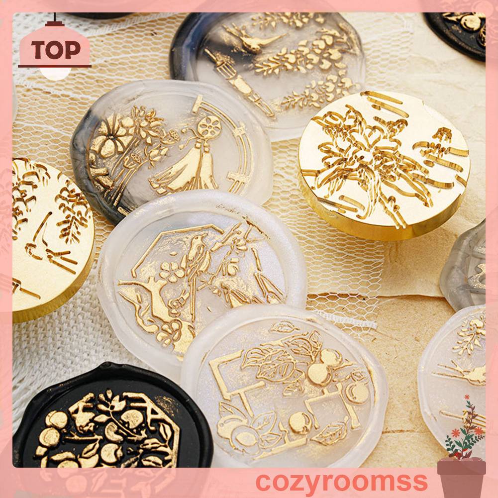 Bộ 24 Con Dấu Bằng Đồng Dùng Trang Trí DIY